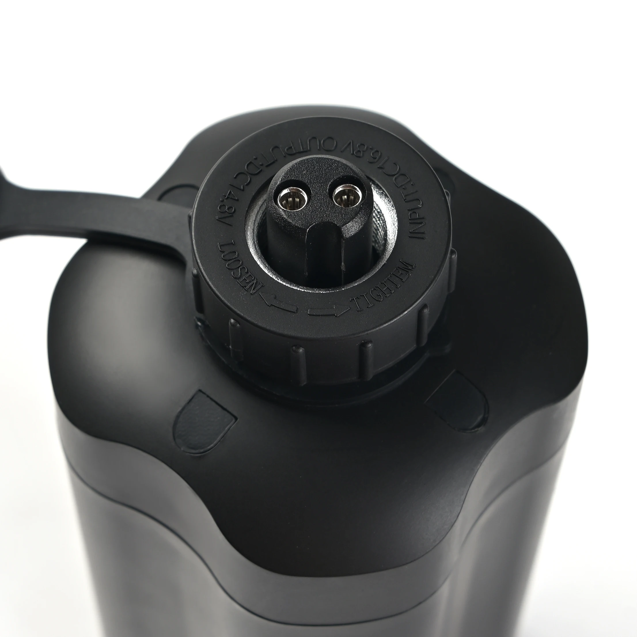 RANON fishing reel battery waterproof connector close-up